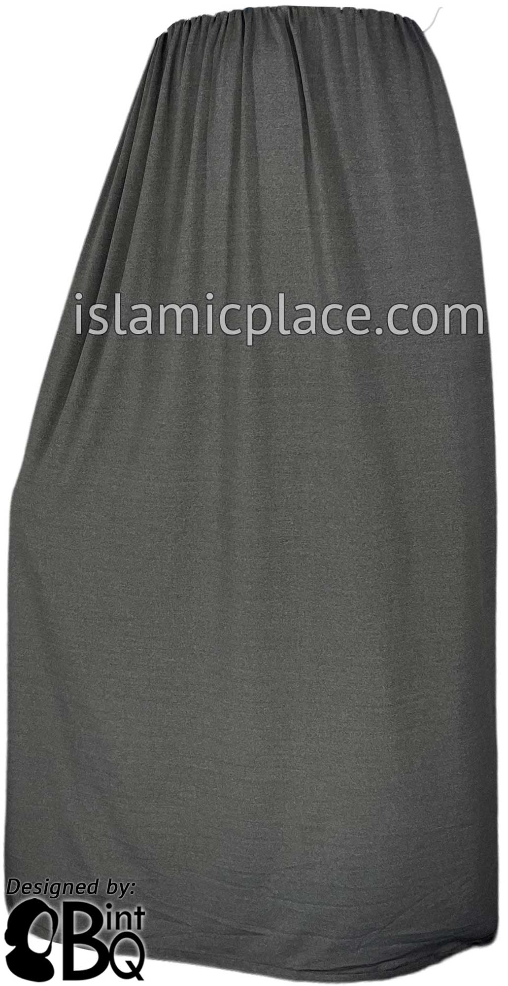 Heather Gray - Plain Skirt in Soft ITY Jersey Fabric