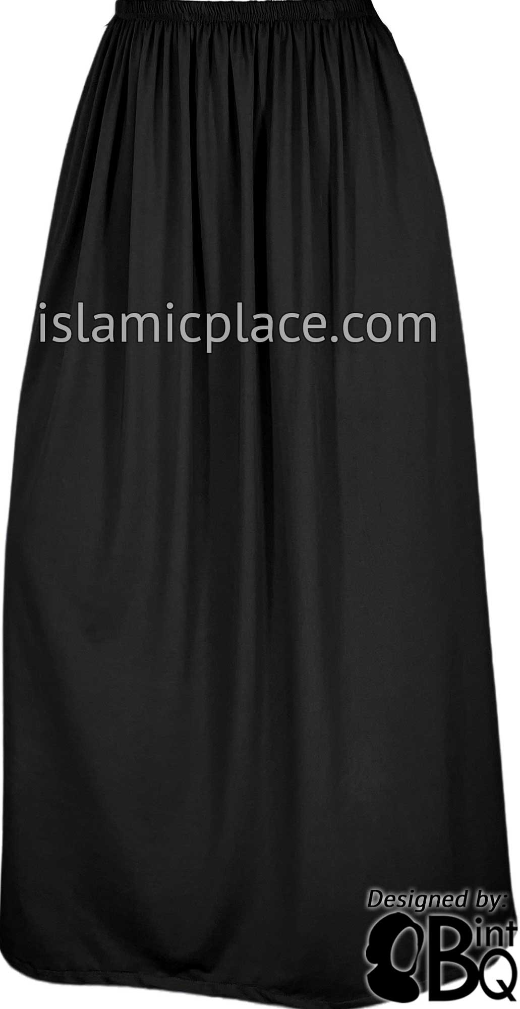 Black - Plain Skirt in Soft ITY Jersey Fabric