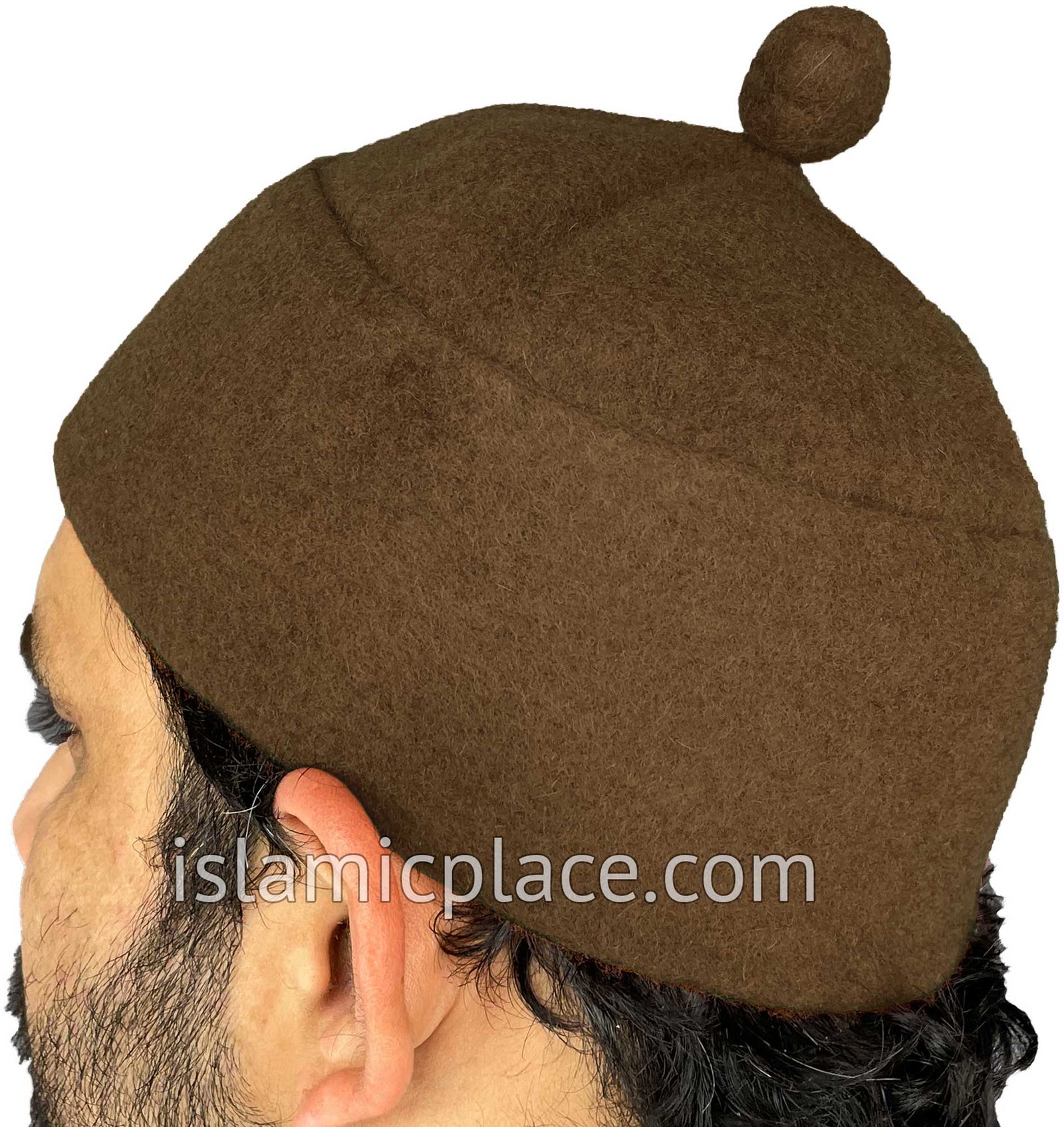 Solid Pecan - Winter Wool Ayyub Style Kufi