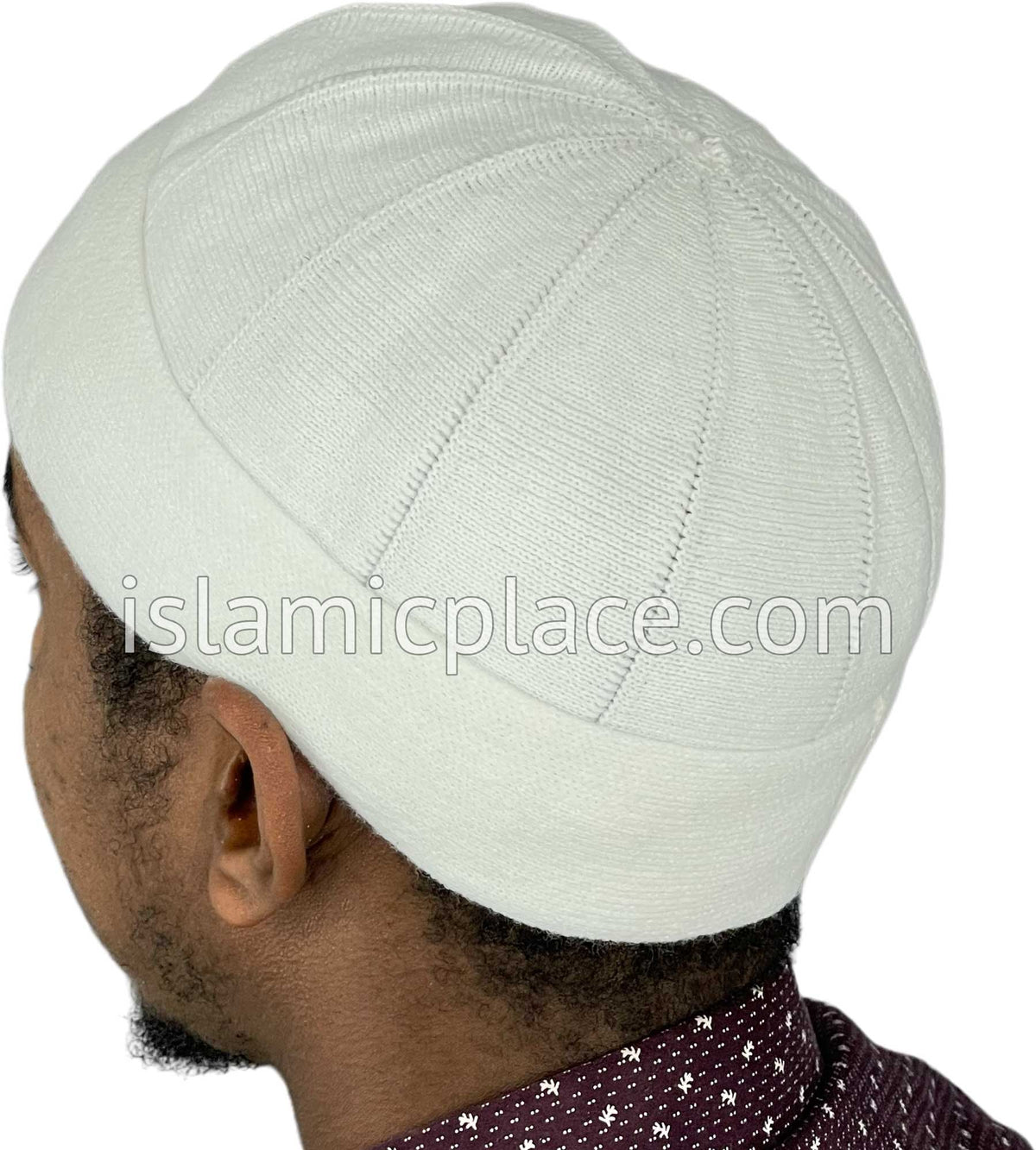 White - Cozy Light Wool Knitted Suleman Style Kufi