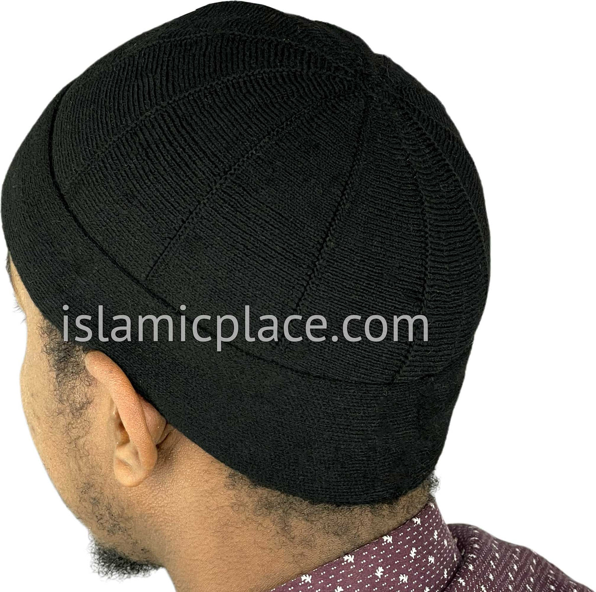 Black - Cozy Light Wool Knitted Suleman Style Kufi