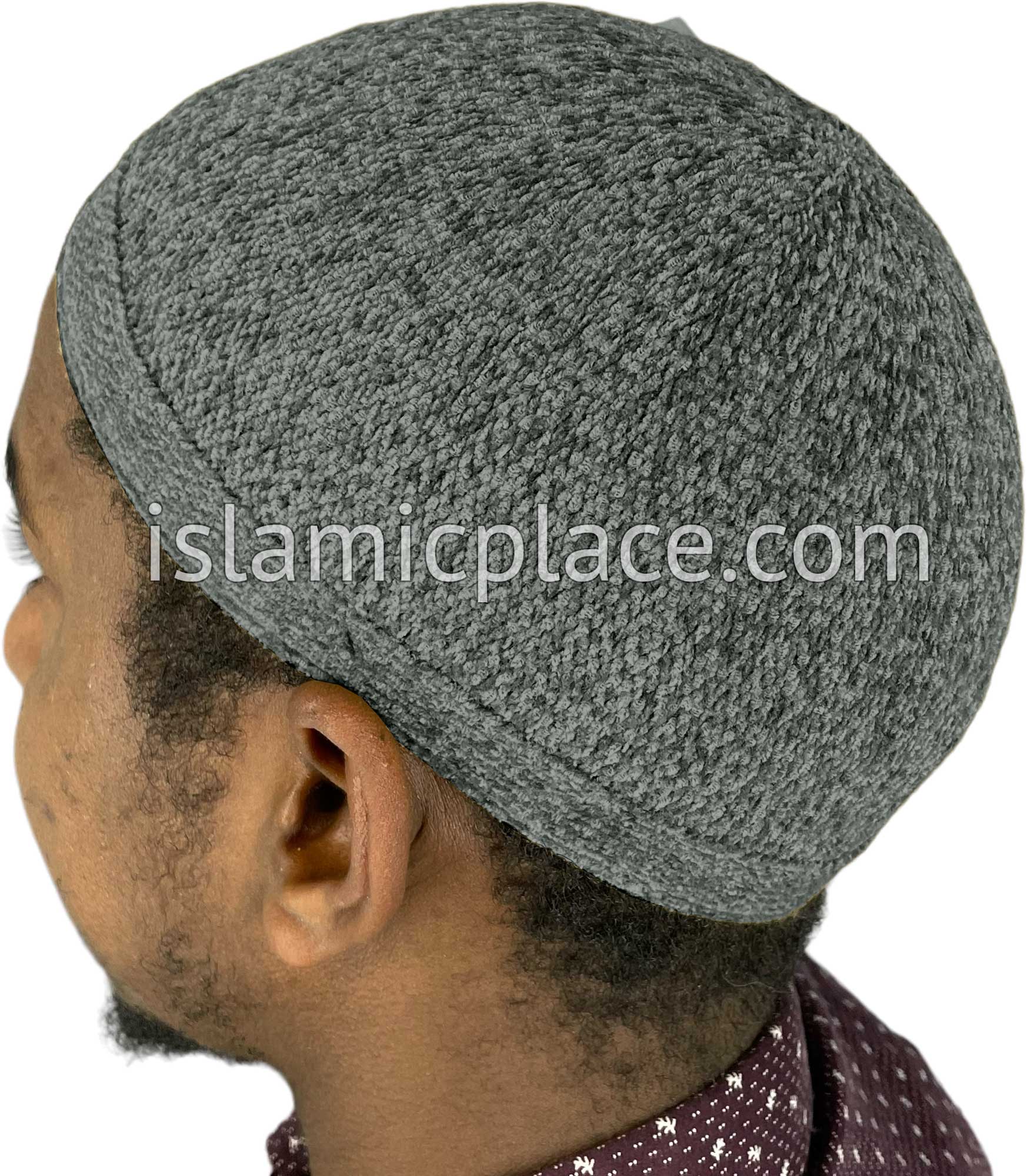 Gray - Warm Chenille Knitted Jameel Designer Kufi