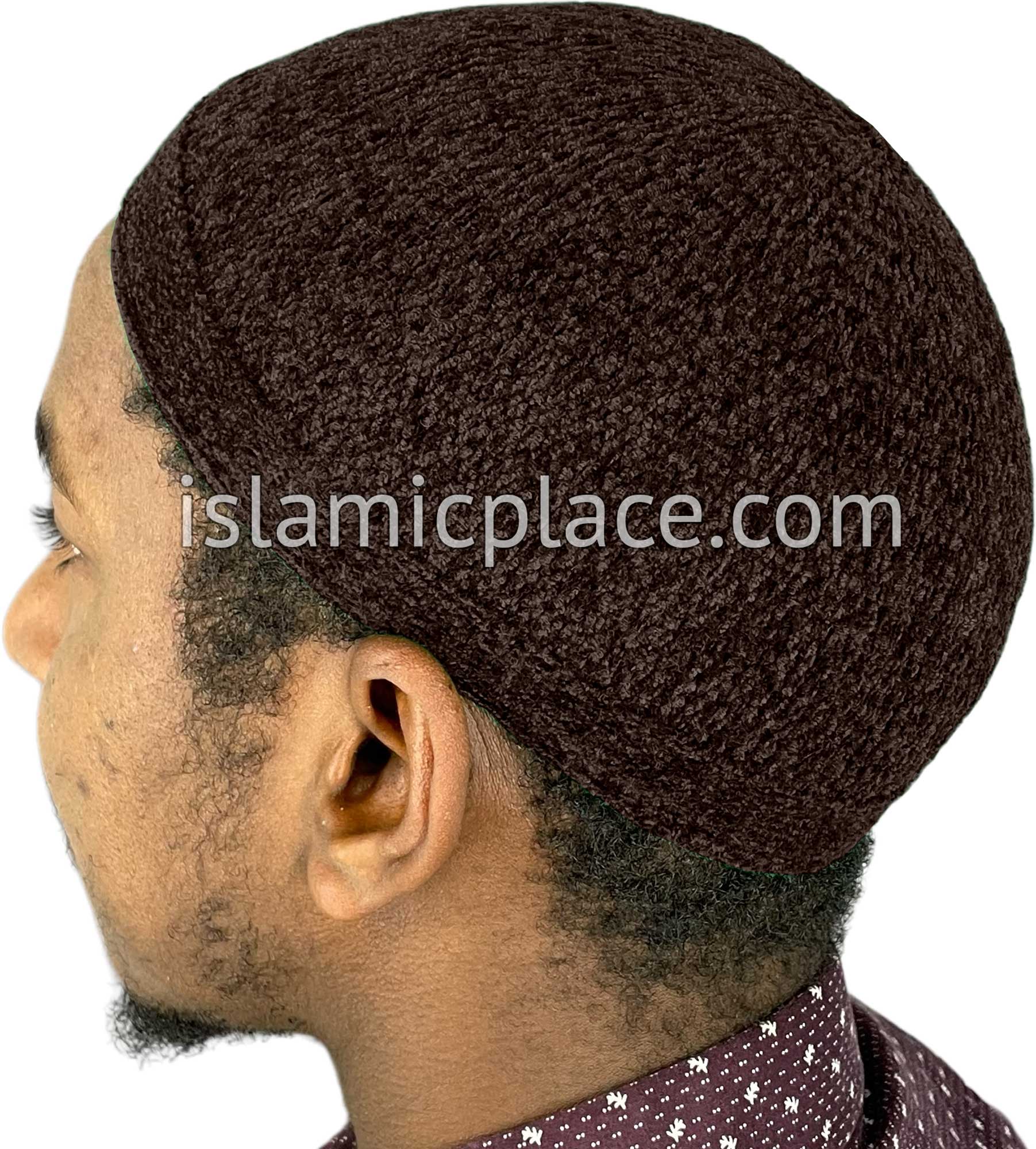 Brown - Warm Chenille Knitted Jameel Designer Kufi