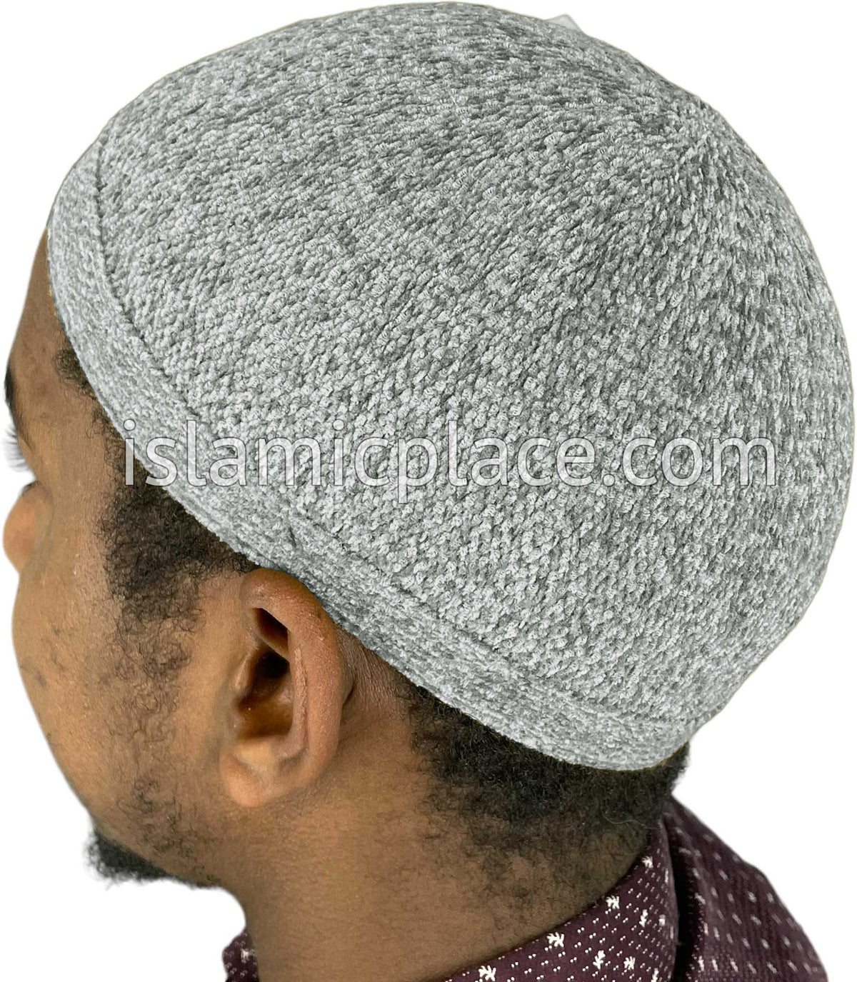 Silver Gray - Warm Chenille Knitted Jameel Designer Kufi