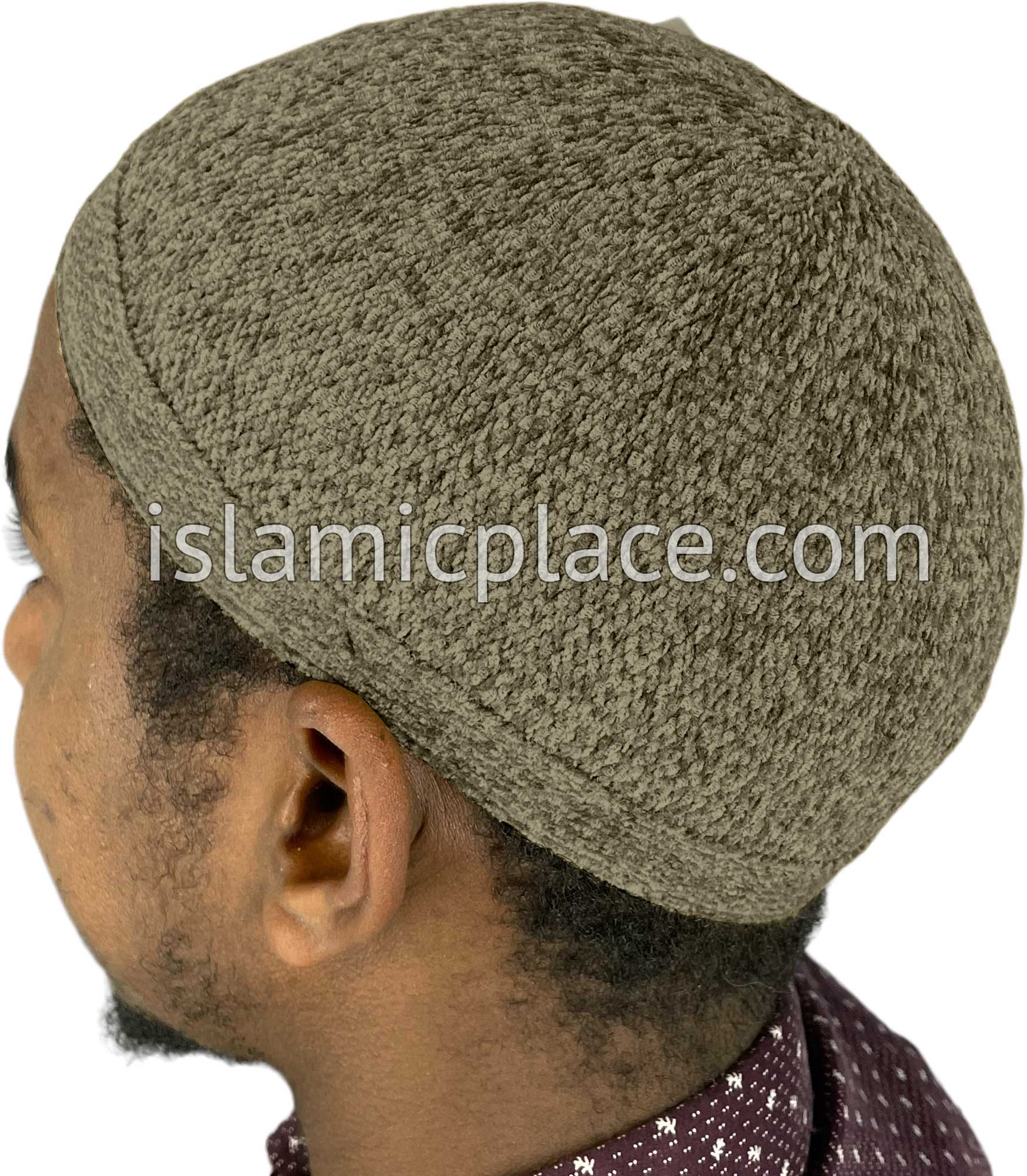 Light Taupe - Warm Chenille Knitted Jameel Designer Kufi