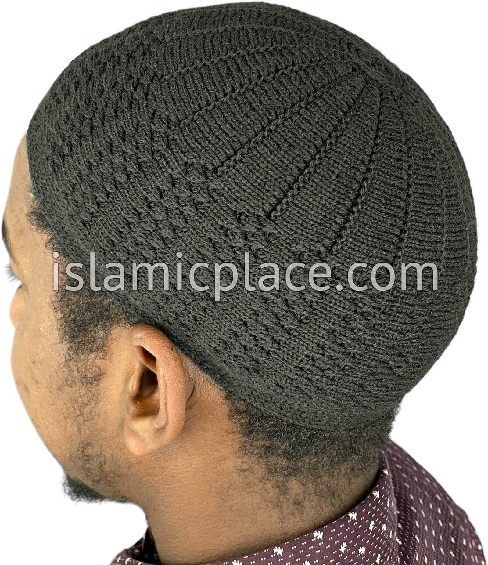 Graphite Gray - Warm Knitted Habib Designer Kufi