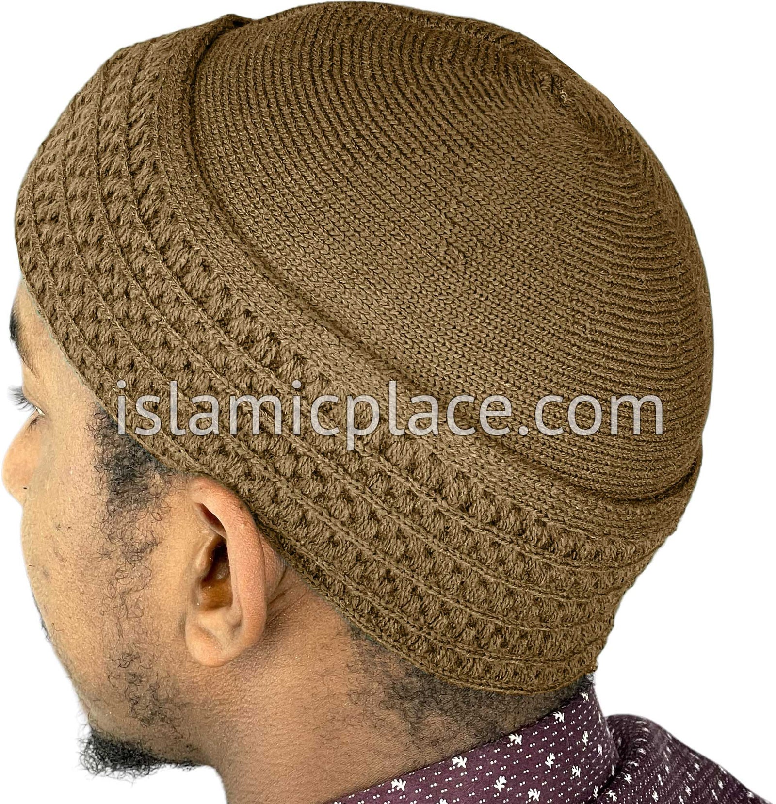 Dark Khaki - Warm Knitted Mujeeb Designer Kufi