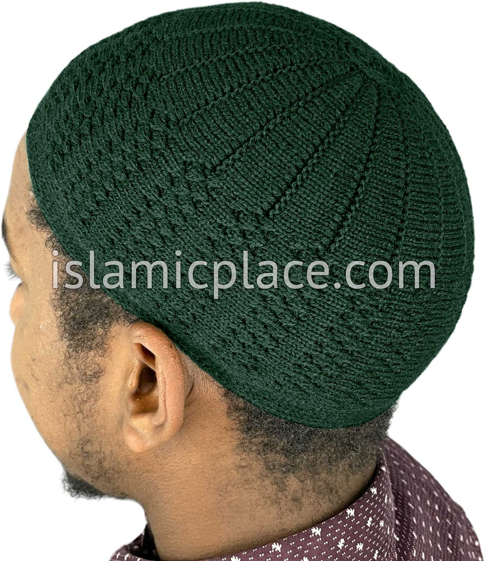 Hunter Green - Warm Knitted Habib Designer Kufi