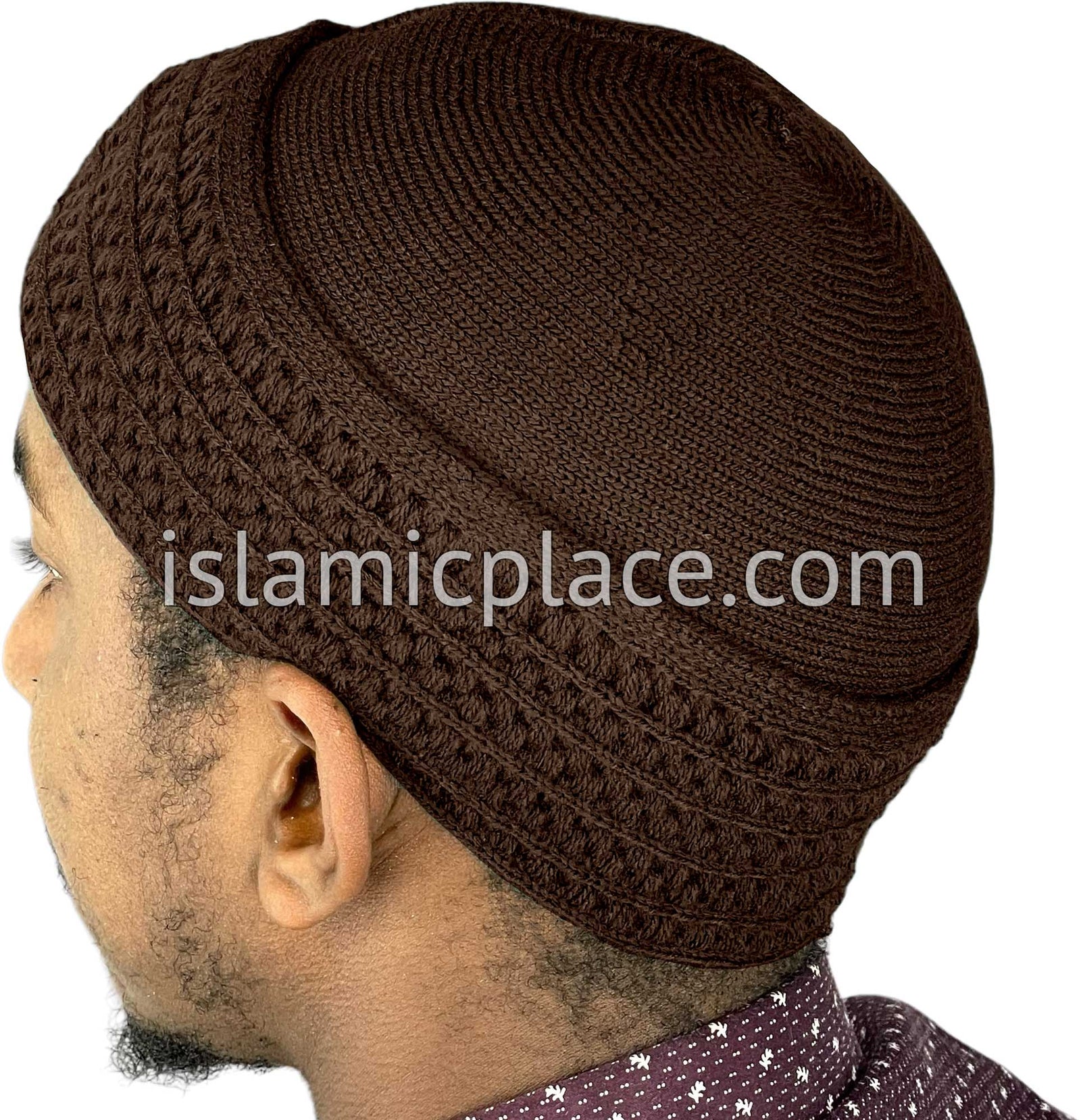 Brown - Warm Knitted Mujeeb Designer Kufi