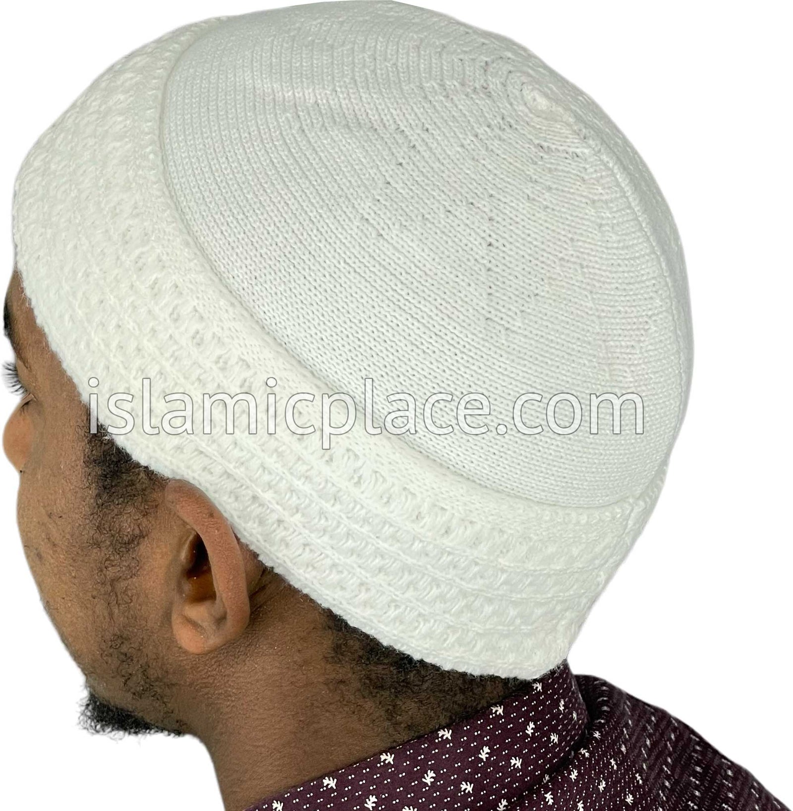 White - Warm Knitted Mujeeb Designer Kufi