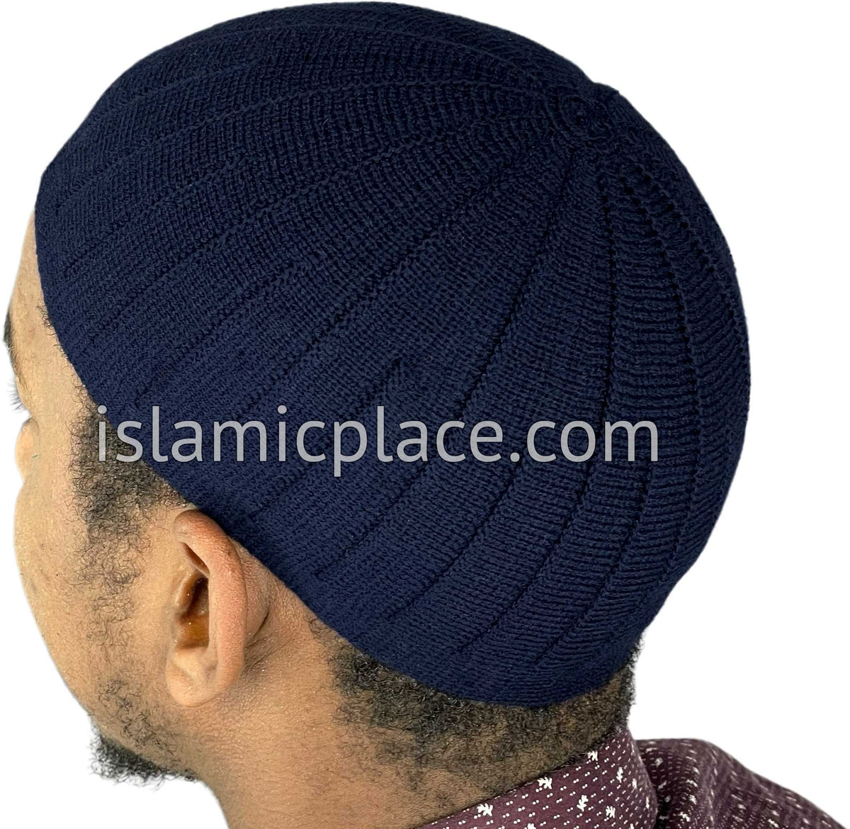 Navy Blue - Warm Knitted Adeel Designer Kufi