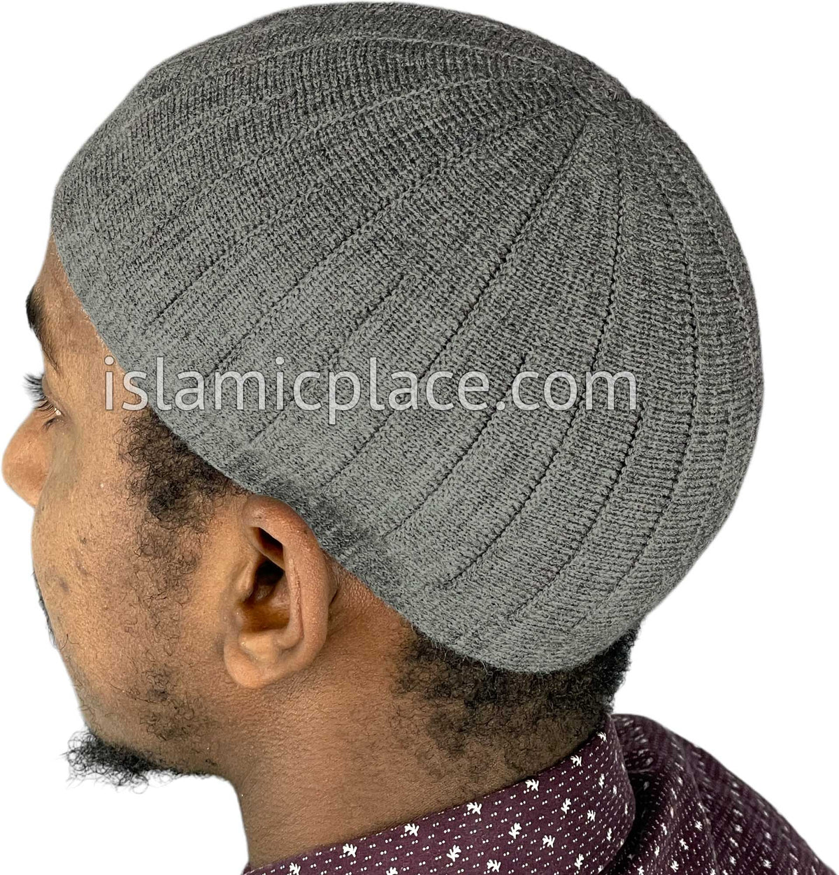 Charcoal Gray - Warm Knitted Adeel Designer Kufi