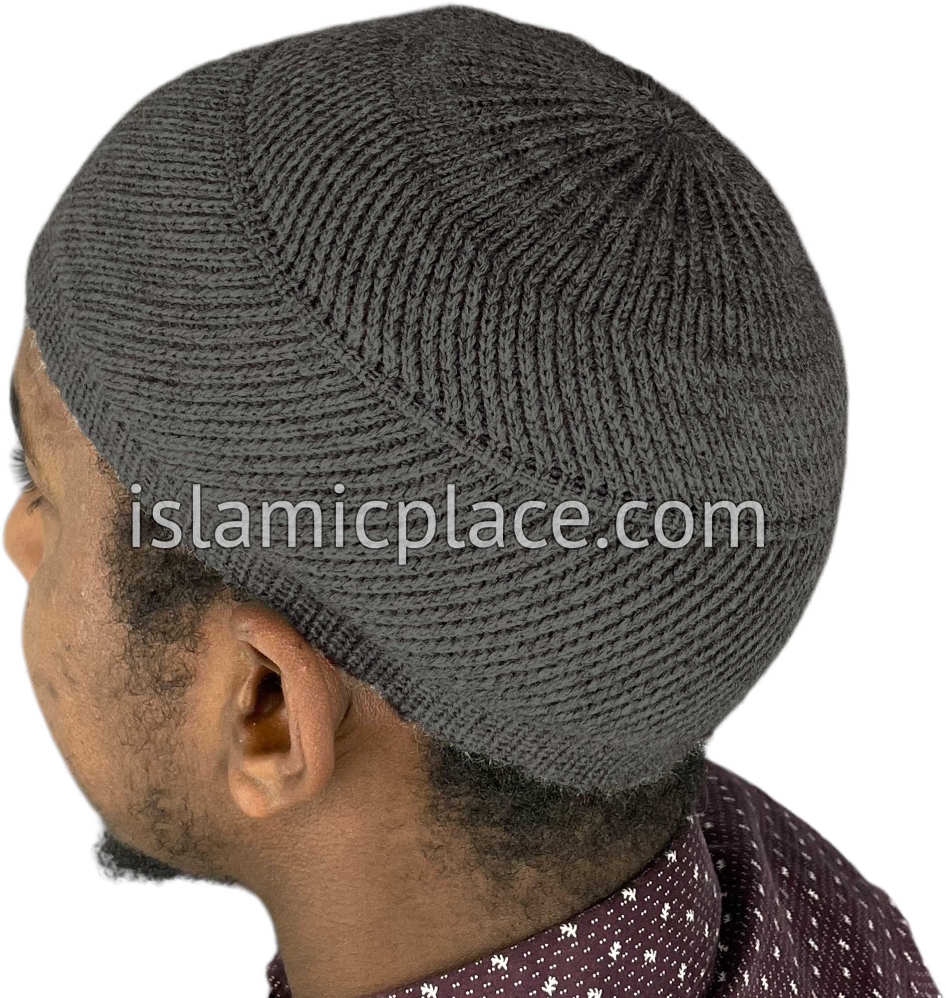 Graphite Gray - Warm Knitted Wahaab Designer Kufi