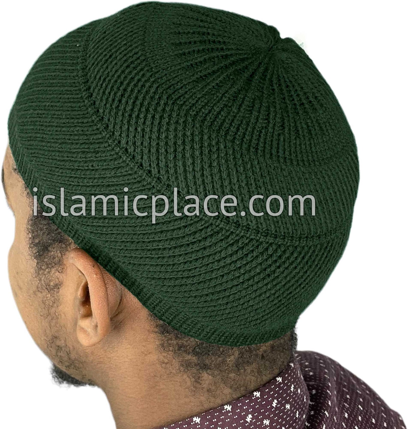 Hunter Green - Warm Knitted Wahaab Designer Kufi