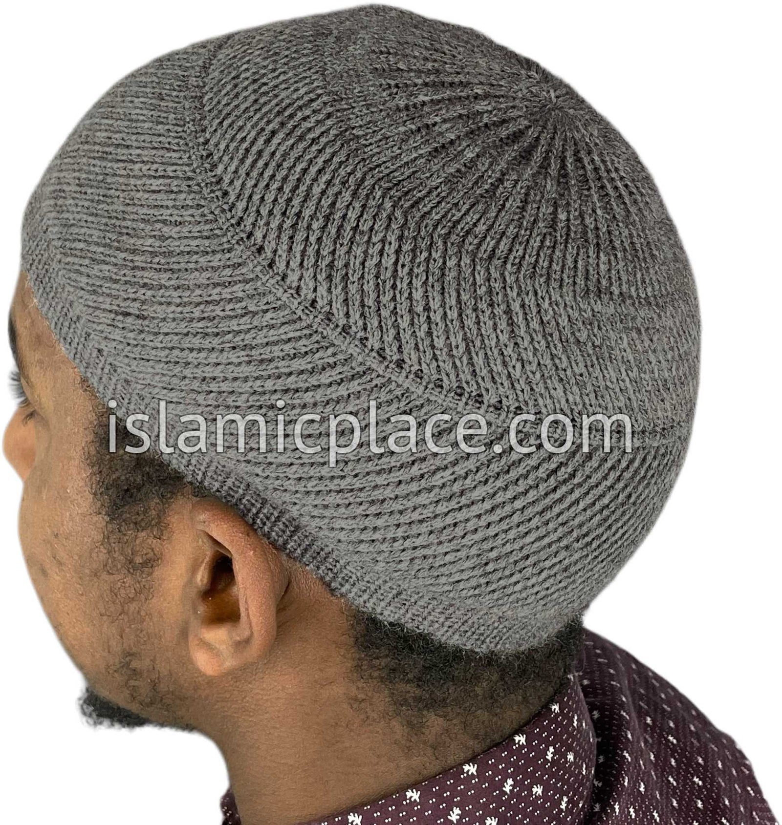 Charcoal Gray - Warm Knitted Wahaab Designer Kufi