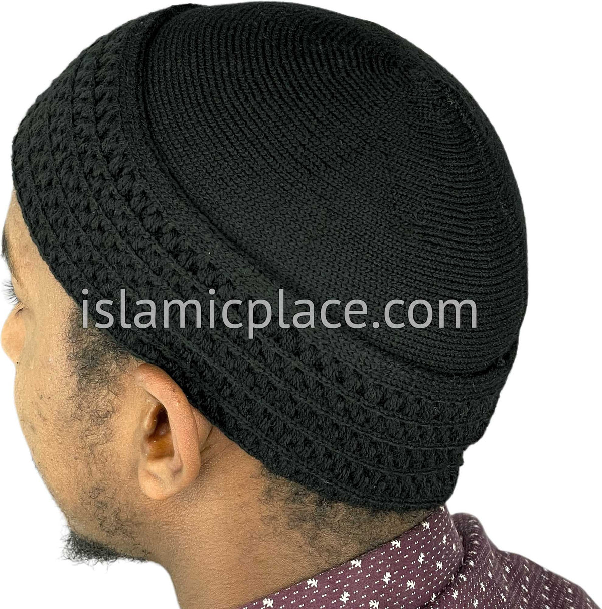 Black - Warm Knitted Mujeeb Designer Kufi