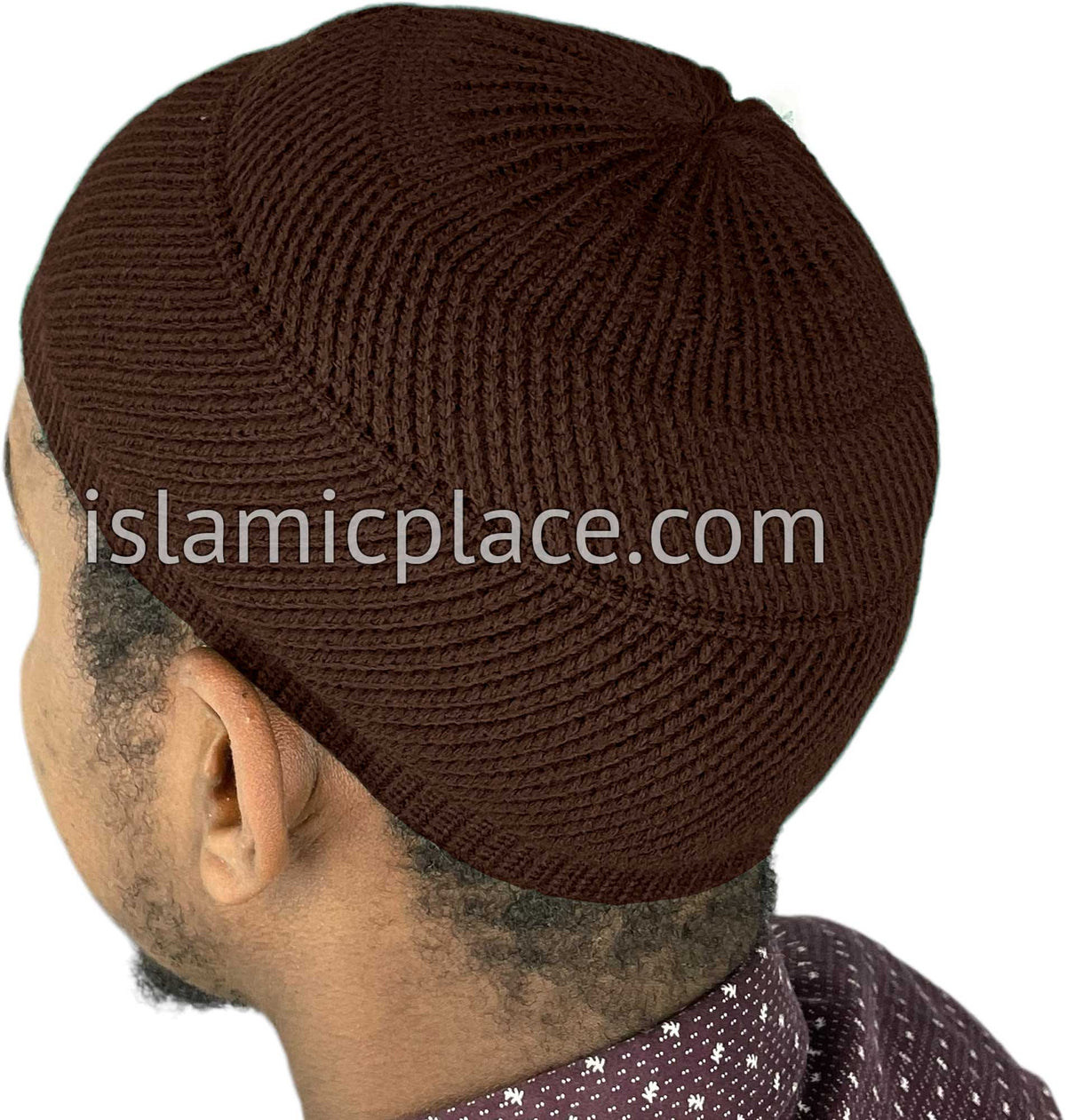 Brown - Warm Knitted Wahaab Designer Kufi