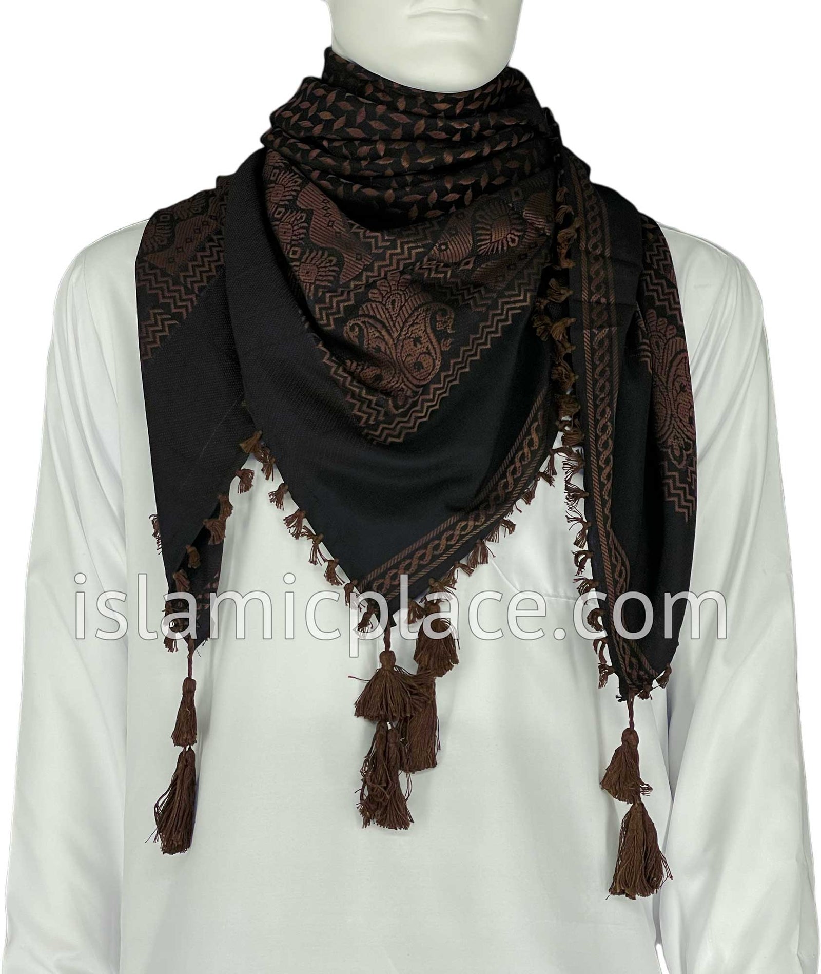 Black and Brown - Umar Collection Men Scarf Kifaya