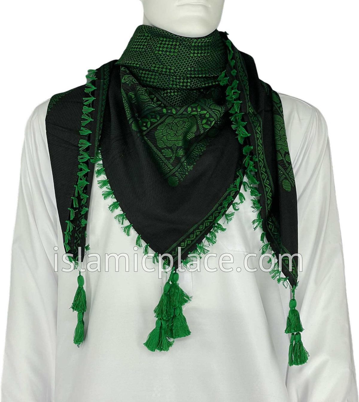 Black and Green - Umar Collection Men Scarf Kifaya