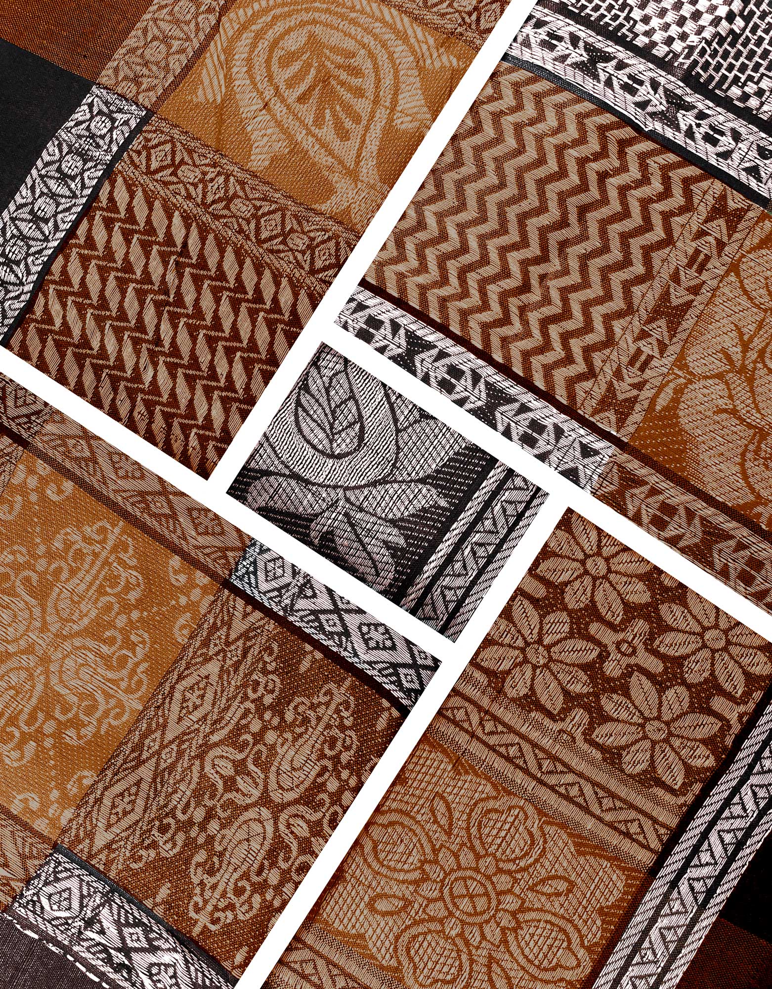 Black, White and Rust - Wali Collection Men Scarf Kifaya