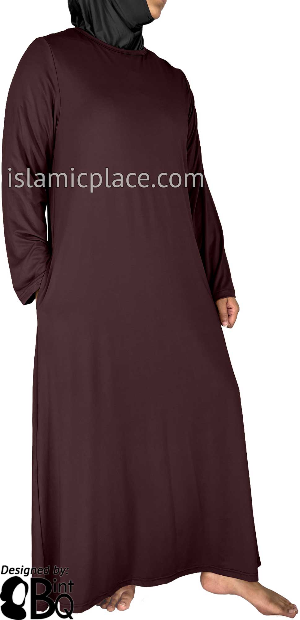 Brown Berry - Salima Simply Elegant Basic Abaya by BintQ