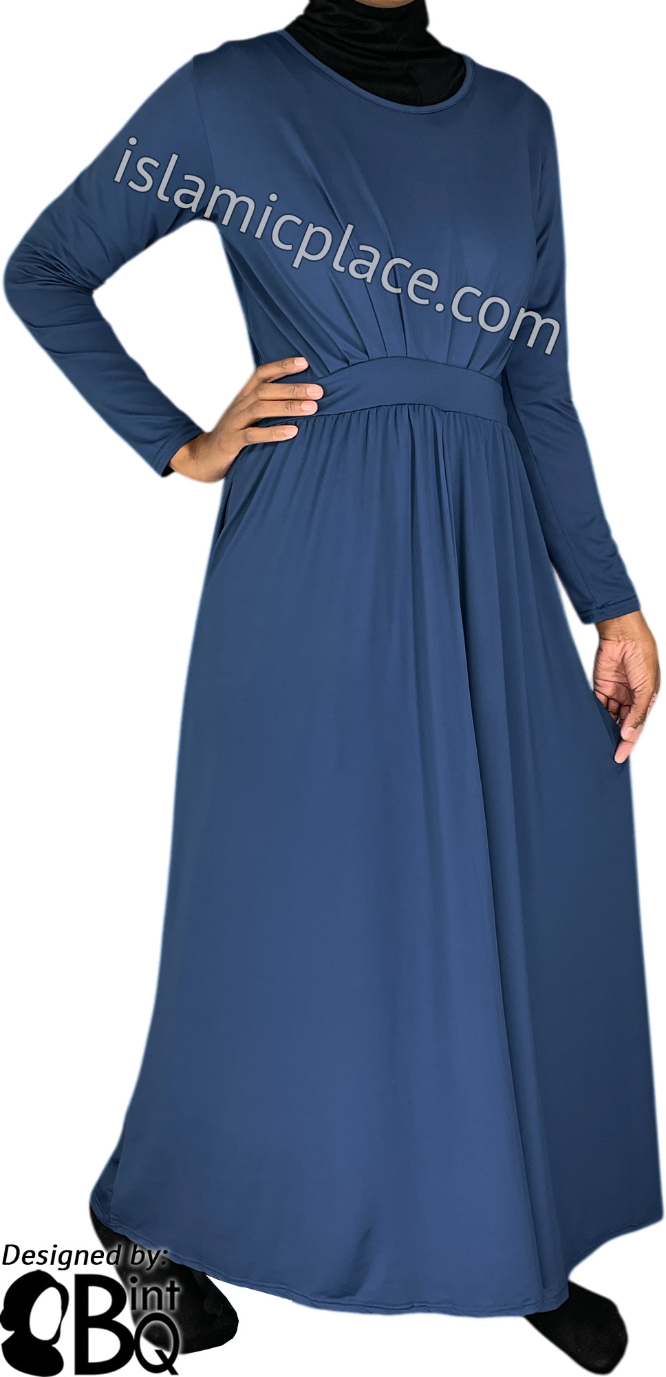 Denim Blue - Princess Munira Stylish Abaya by BintQ