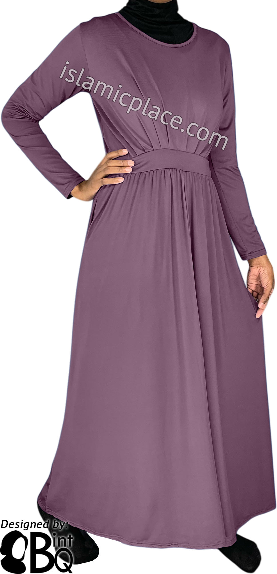 Light Plum - Princess Munira Stylish Abaya by BintQ