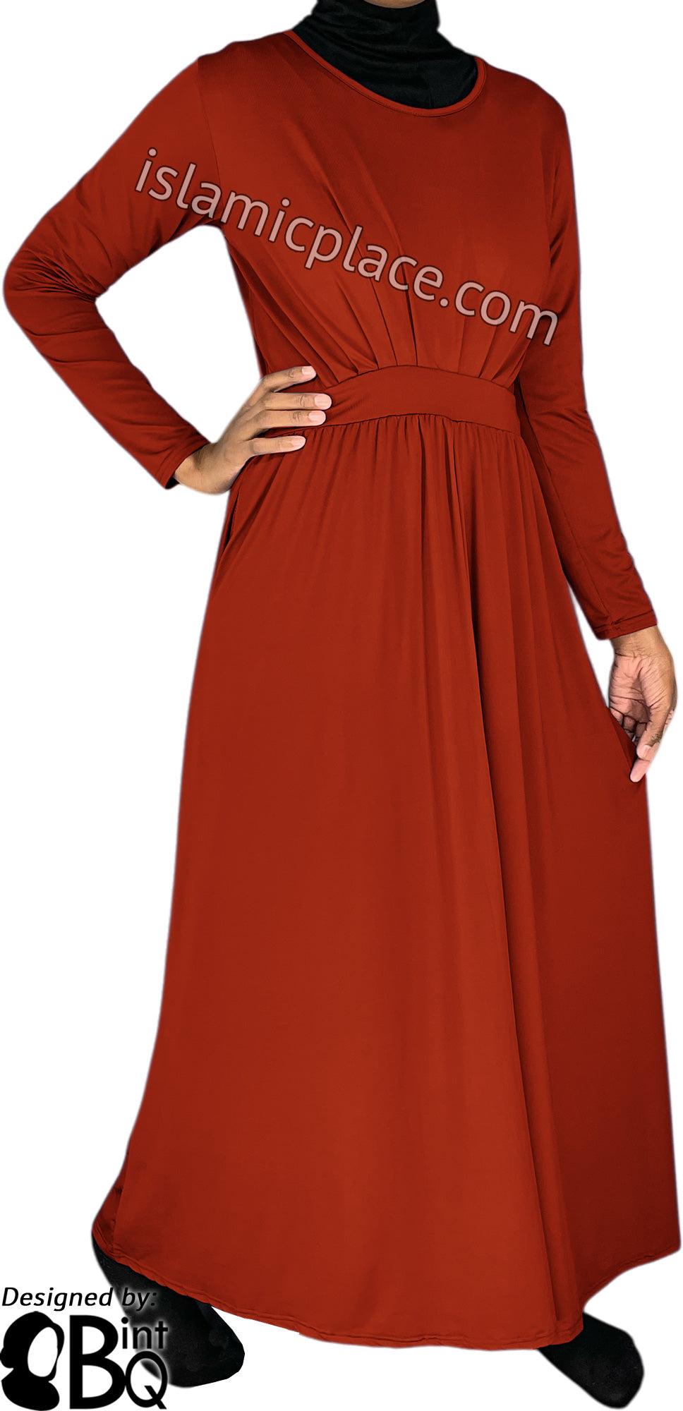 Rust - Princess Munira Stylish Abaya by BintQ