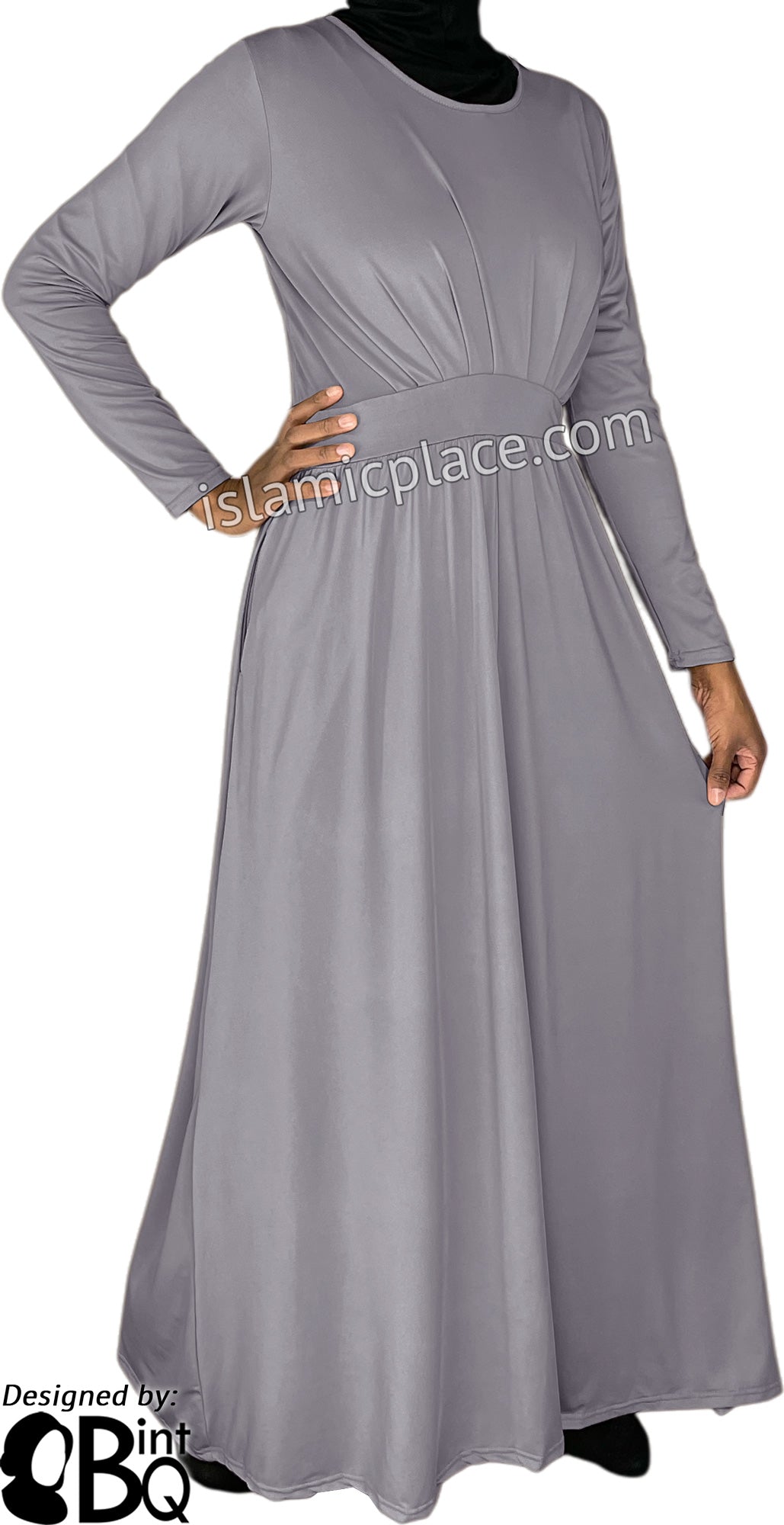 Slate Gray - Princess Munira Stylish Abaya by BintQ