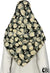 Black, Gray and Off-White Camo Inspired Smudges - 45" Square Printed Khimar