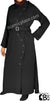 Black - Rizwana Curvy Botton Stylish Abaya by BintQ - BQ212