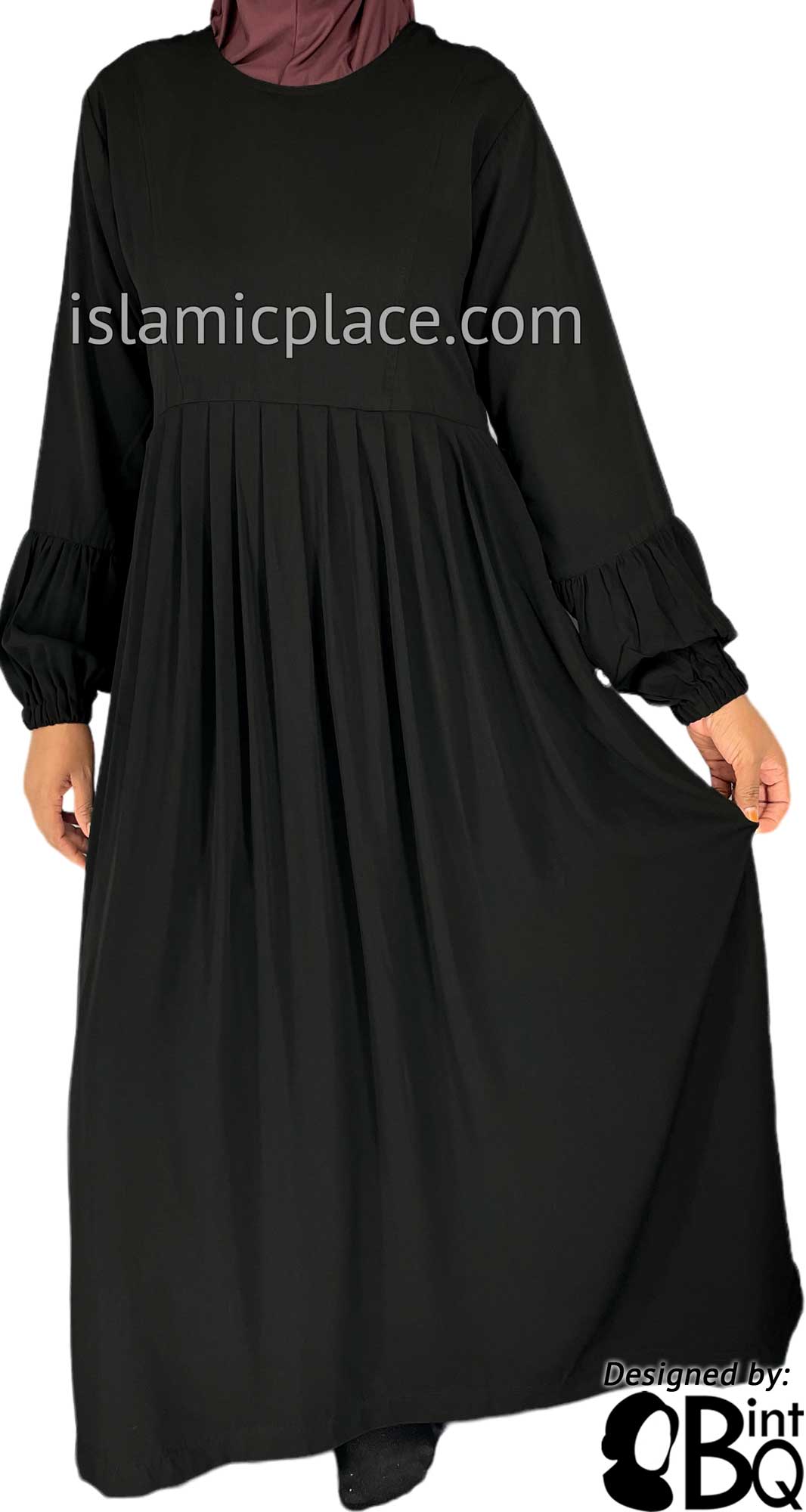 Black - Shehnaz Babydoll Inspired Stylish Abaya by BintQ - BQ314