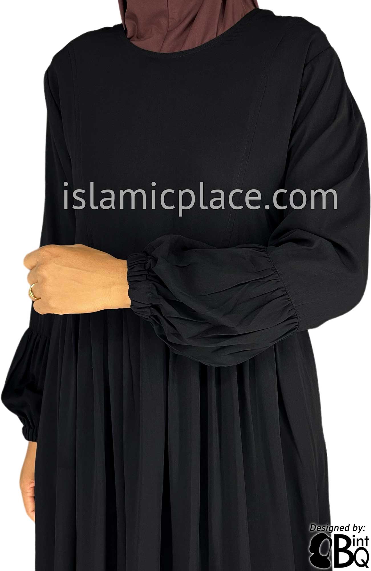 Black - Shehnaz Babydoll Inspired Stylish Abaya by BintQ - BQ314