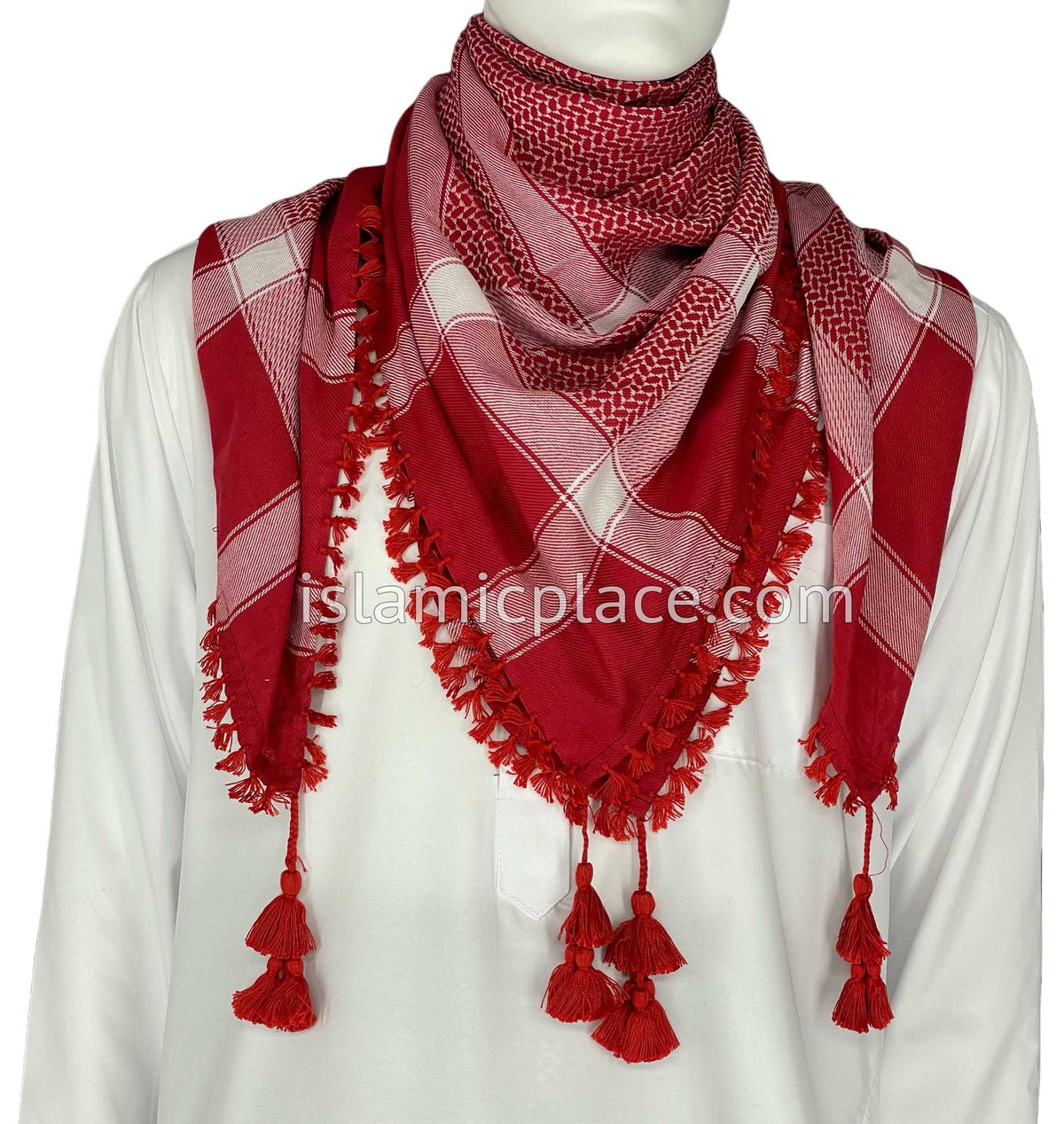 Red and White - Imran Collection Men Scarf Kifaya