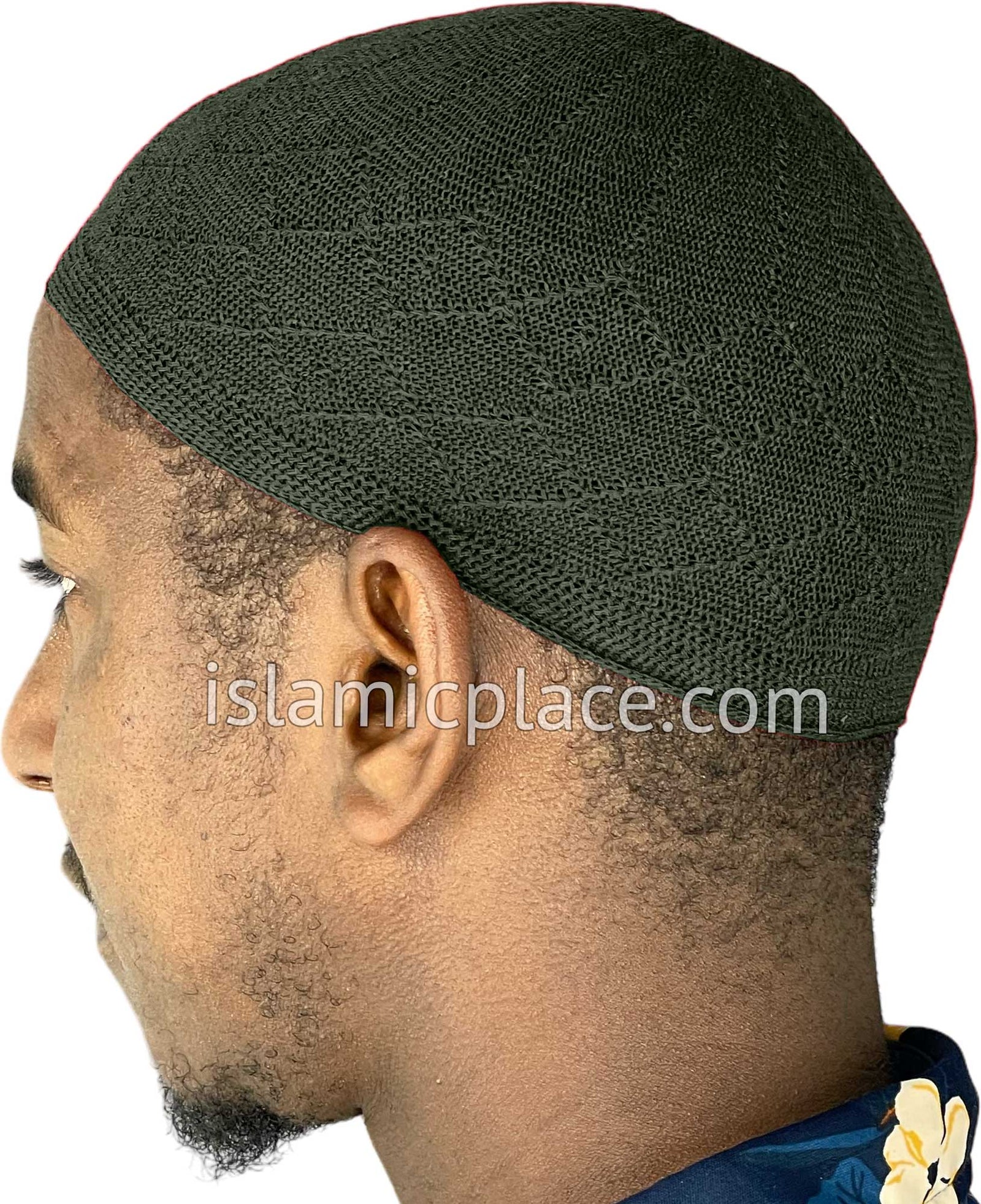 Olive Green - Soft Cotton Knitted Kufi