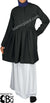 Black - Tayba Pleated Style Kameez Tunic Top by BintQ - BQ279