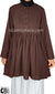 Brown - Tayba Pleated Style Kameez Tunic Top by BintQ - BQ279