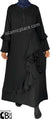 Black - Mahira Style Abaya with Ruffles by BintQ - BQ57