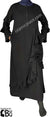 Black - Mahira Style Abaya with Ruffles by BintQ - BQ57