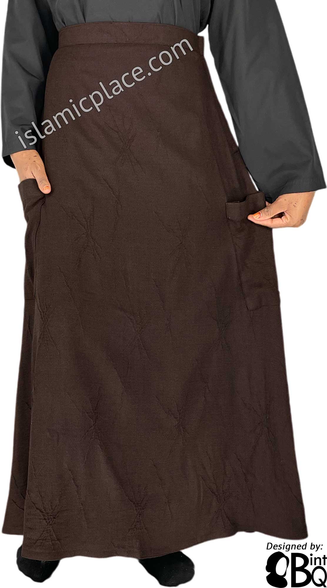 Brown - Jenna Style Desinger Skirt by BintQ - BQ236