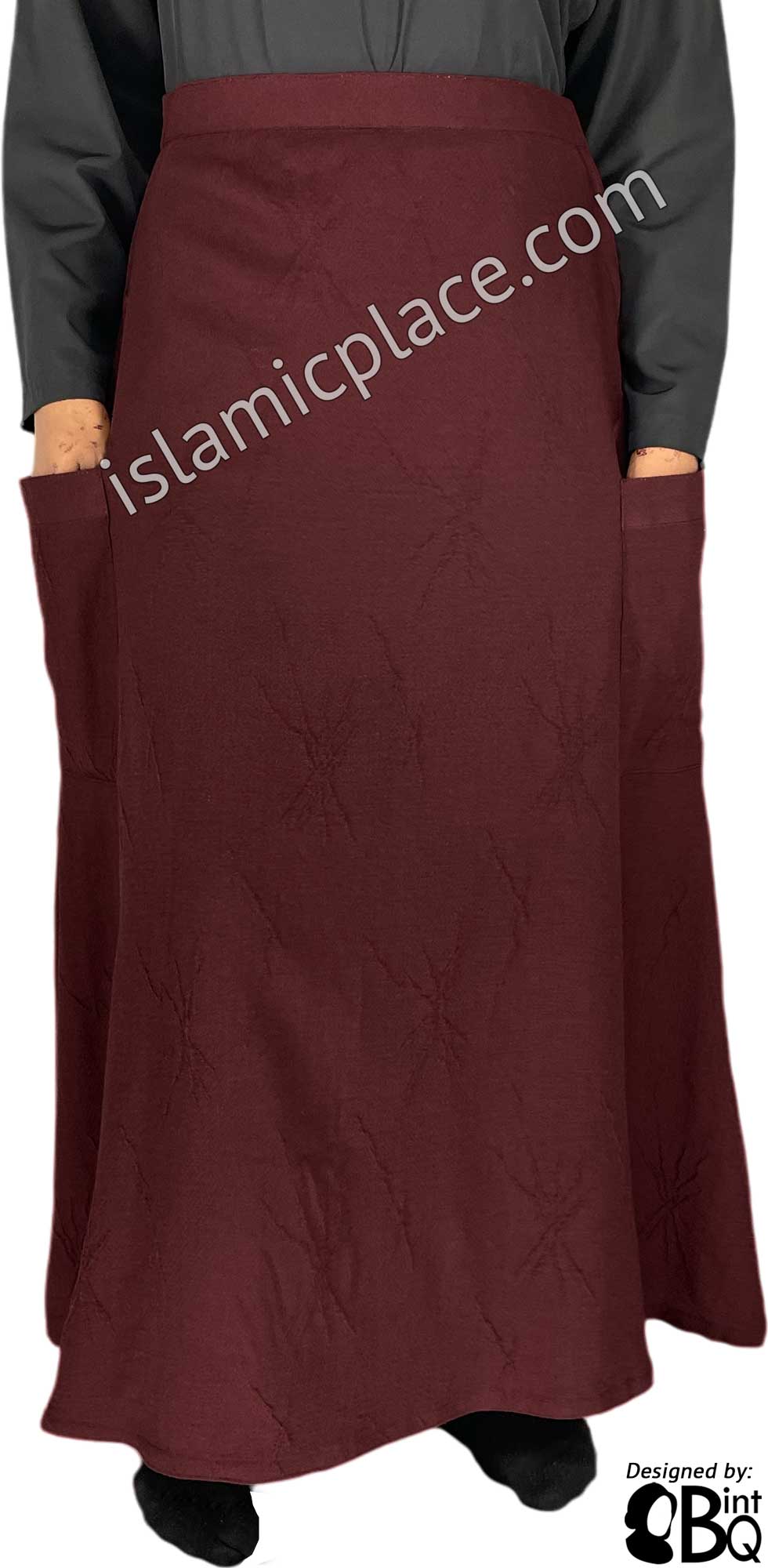 Burgundy - Jenna Style Desinger Skirt by BintQ - BQ236