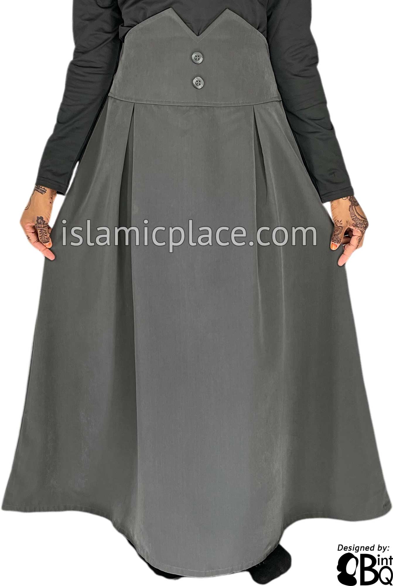 Gray Steel - Nasirah Style Desinger Skirt by BintQ - BQ231