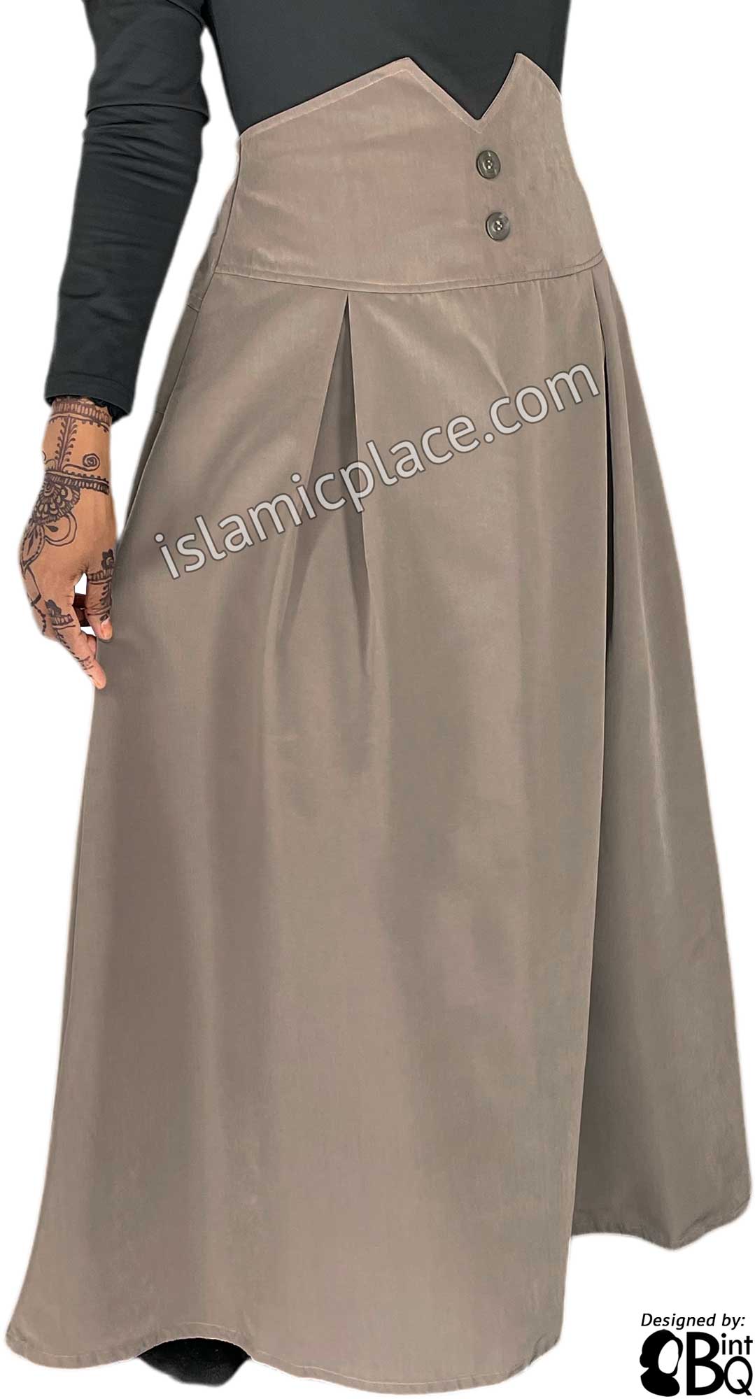 Pale Mauve - Nasirah Style Desinger Skirt by BintQ - BQ231