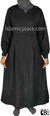 Black - Azeeza Pocket Style Abaya by BintQ in Luxurious Suede - BQ277