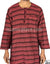 Brick Red and Black - Men Sudani Kameez Kurta Shirt by Ibn Ameen