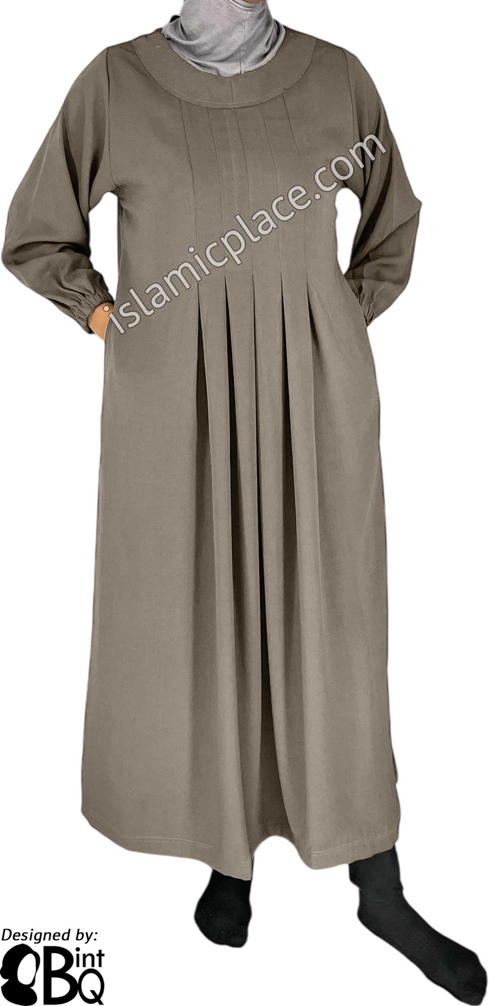 Pale Mauve - Sumera Chic Girl&#39;s Abaya with Baby Doll Inspired Pleats by BintQ - BQ275