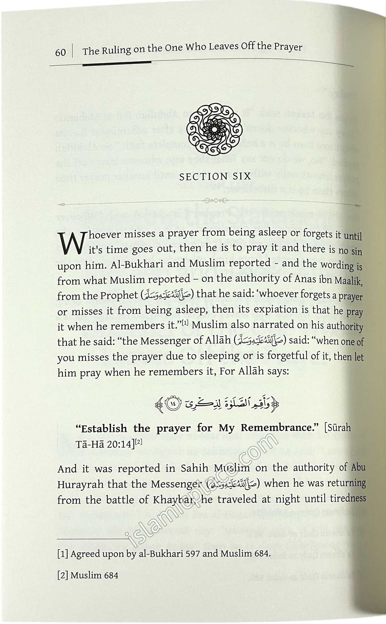 The Ruling on the One Who Leaves Off the Prayer