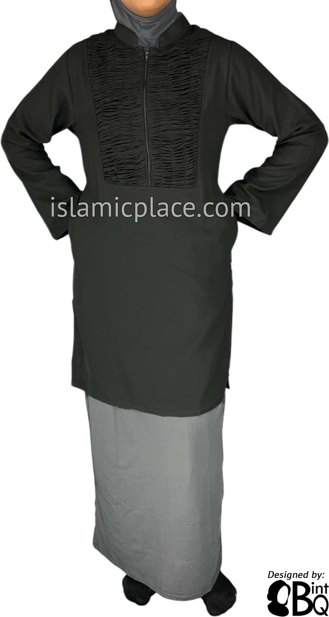 Black - Shazia Style Kameez Tunic Top by BintQ - BQ142