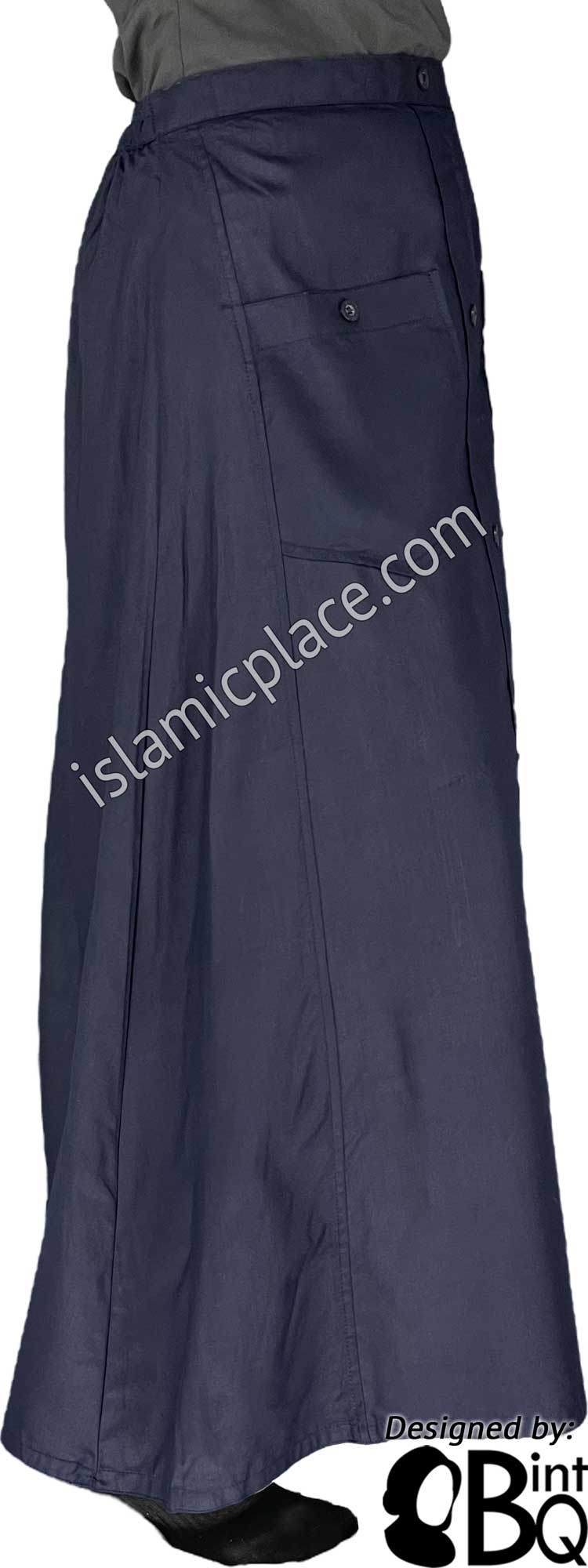 Navy Blue - Meher Style Desinger Skirt by BintQ - BQ209