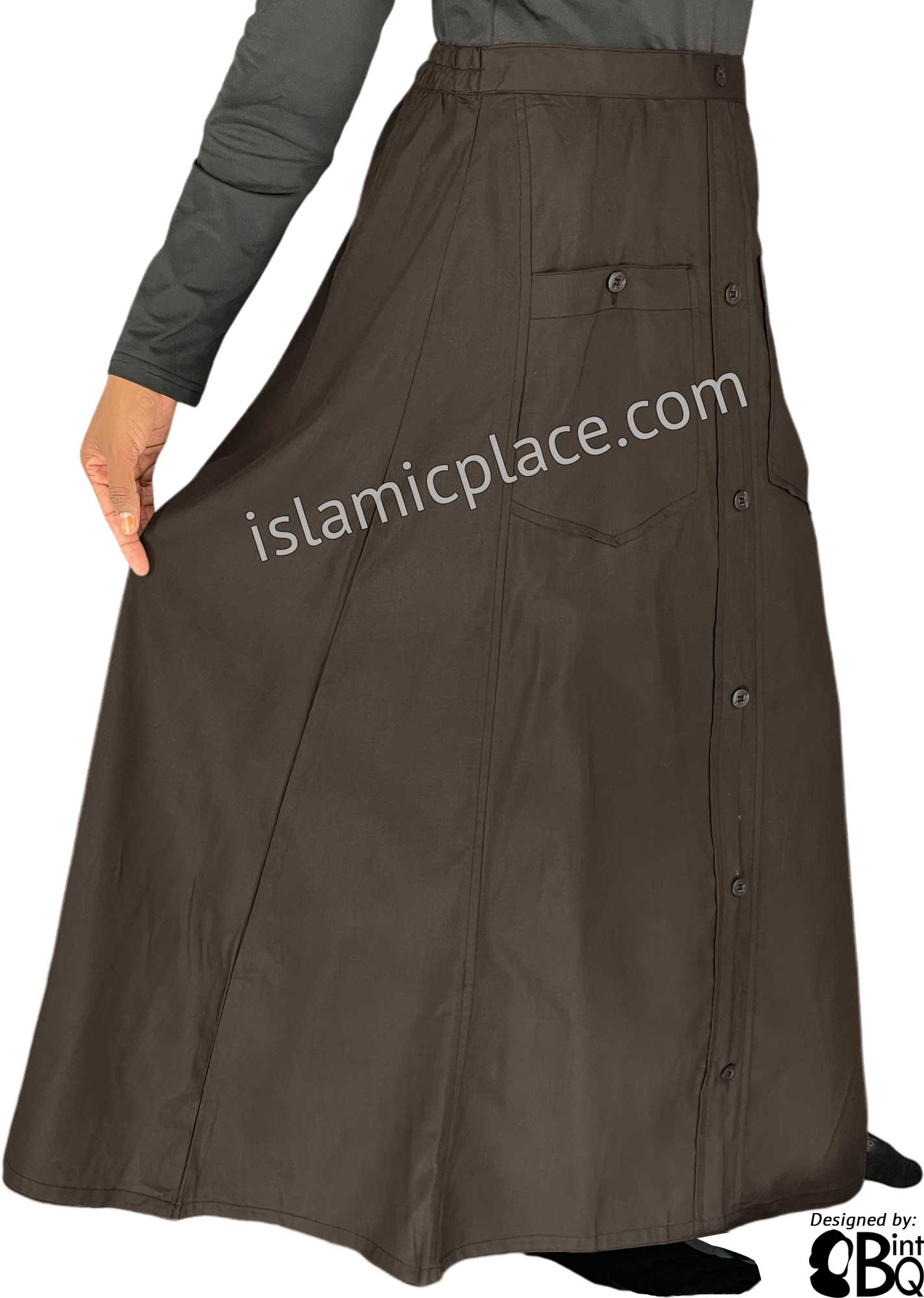 Brown - Meher Style Desinger Skirt by BintQ - BQ209